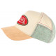 Casquette Von Dutch Beige et Verte Visiere Cuir Classe Baseball Aluc CASQUETTES VON DUTCH