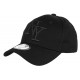 Casquette NY Noire Tendance Visiere Baseball Sticker Original Stazky CASQUETTES Hip Hop Honour