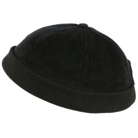 Bonnet Docker Velours Noir en Coton Chapelier Hodack BONNETS Léon montane