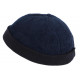 Bonnet Docker Velours Bleu Marine en Coton Chapelier Hodack BONNETS Léon montane