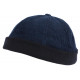 Bonnet Docker Velours Bleu Marine en Coton Chapelier Hodack BONNETS Léon montane