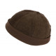 Bonnet Docker Velours Marron en Coton Chapelier Hodack BONNETS Léon montane