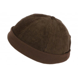 Bonnet Docker Velours Marron en Coton Chapelier Hodack BONNETS Léon montane