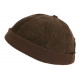 Bonnet Docker Velours Marron en Coton Chapelier Hodack BONNETS Léon montane