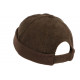 Bonnet Docker Velours Marron en Coton Chapelier Hodack BONNETS Léon montane