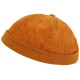 Bonnet Docker Velours Orange en Coton Chapelier Hodack BONNETS Léon montane