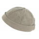 Bonnet Docker Velours Gris Clair en Coton Chapelier Hodack BONNETS Léon montane