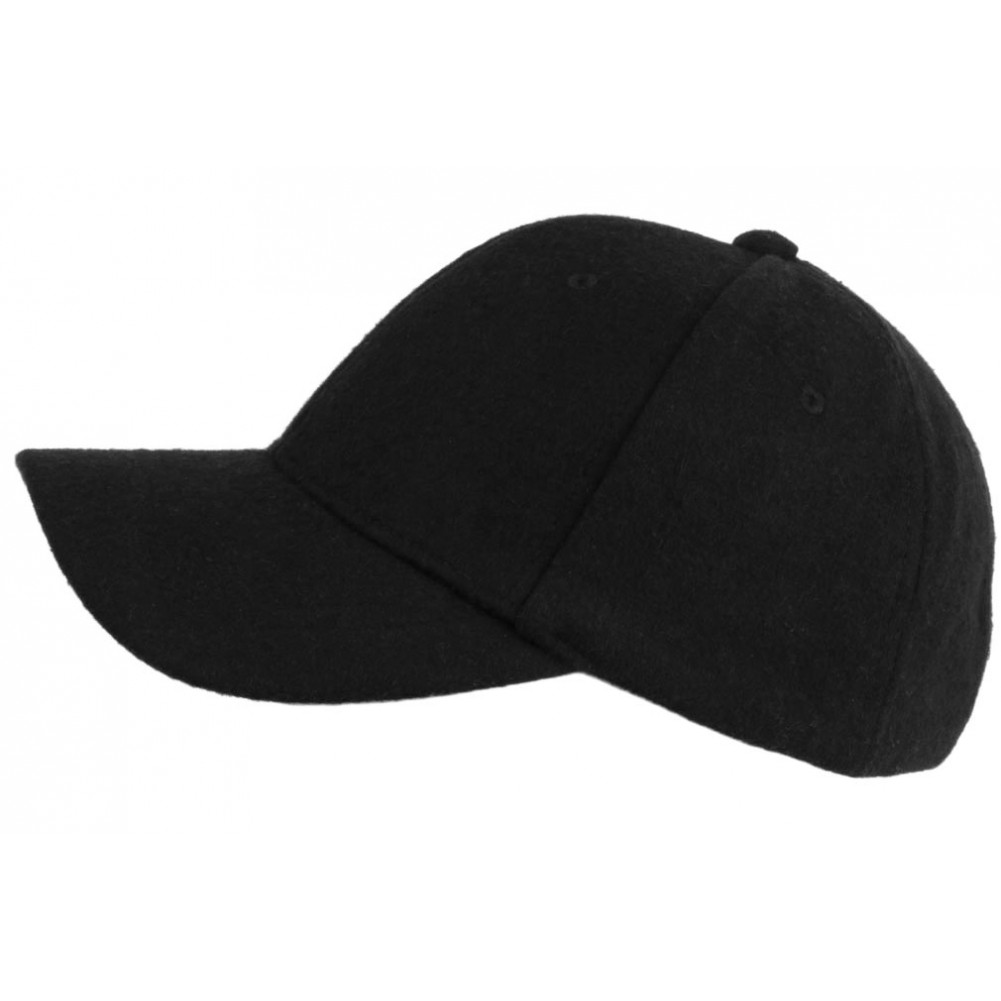 Casquette baseball laine noire, casquette homme hiver feutre livré 48h