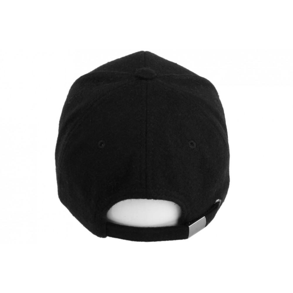 Casquette baseball laine noire, casquette homme hiver feutre livré 48h