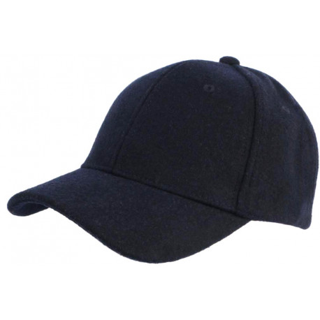 Casquette baseball laine bleu marine, casquette homme hiver livré 48h!