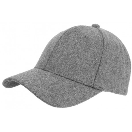 Casquette baseball laine gris perle, casquette hiver homme livré 48h!