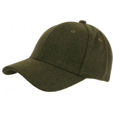 Casquette baseball laine vert kaki, casquette hiver homme livré en 48h