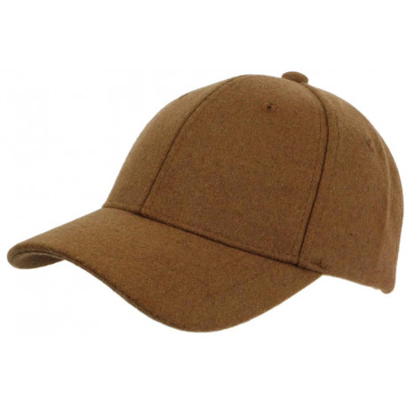 casquette vintage beige rayé marron laine mélangé taille 55 cm