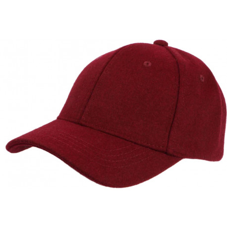 Casquette laine rouge à chevrons, casquette baseball hiver livré 48h!