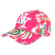 Casquette Enfant Rose Fleurs Blanches Tropicales Baseball NY Hawai de 7 a 12 ans ANCIENNES COLLECTIONS divers