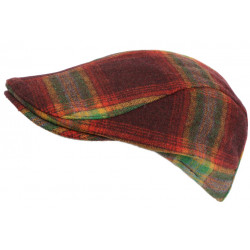 Casquette Plate Rouge et Verte en Laine Tradition Mode Anglaise Huky CASQUETTES Léon montane