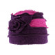 Bonnet echarpe violet et rose en laine bouillie Mona ANCIENNES COLLECTIONS divers