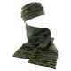 Bonnet echarpe vert en laine bouillie Mona ANCIENNES COLLECTIONS divers