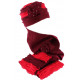 Bonnet echarpe rouge en laine bouillie Mona ANCIENNES COLLECTIONS divers