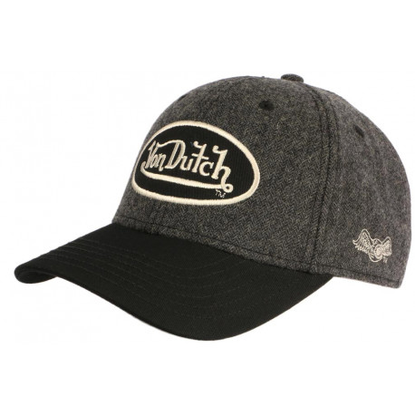 Casquette Von Dutch Noire et Grise Visiere Baseball Retro Kevin CASQUETTES VON DUTCH