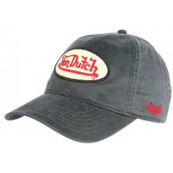 Casquette Von Dutch Bleue Esprit Cuir Baseball Tendance Cari CASQUETTES VON DUTCH