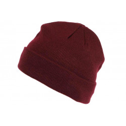 Bonnet Enfant Rouge Bordeaux Fille Garçon Classique Laine Wynty de 7 a 12 ans Bonnet Enfant Léon montane