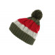 Bonnet Pompon Enfant Vert et Rouge Fashion Laine Snowy de 7 a 12 ans Bonnet Enfant Léon montane