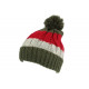 Bonnet Pompon Enfant Vert et Rouge Fashion Laine Snowy de 7 a 12 ans Bonnet Enfant Léon montane