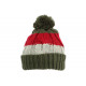 Bonnet Pompon Enfant Vert et Rouge Fashion Laine Snowy de 7 a 12 ans Bonnet Enfant Léon montane