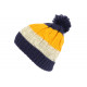 Bonnet Pompon Enfant Bleu et Jaune Fashion Laine Snowy de 7 a 12 ans Bonnet Enfant Léon montane