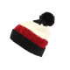 Bonnet Pompon Enfant Noir et Rouge Fashion Laine Snowy de 7 a 12 ans Bonnet Enfant Léon montane