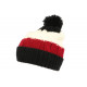 Bonnet Pompon Enfant Noir et Rouge Fashion Laine Snowy de 7 a 12 ans Bonnet Enfant Léon montane