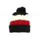 Bonnet Pompon Enfant Noir et Rouge Fashion Laine Snowy de 7 a 12 ans Bonnet Enfant Léon montane