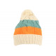 Bonnet Pompon Enfant Orange et Bleu Fashion Laine Snowy de 7 a 12 ans Bonnet Enfant Léon montane