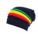 Bonnet Rasta Bleu Marine Look Jamaïque Fashion Wesh en Laine BONNETS Nyls Création