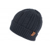 Bonnet Von Dutch Bleu en Laine Design Custom Patch Cuir Brain BONNETS VON DUTCH