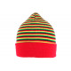 Bonnet court rouge jaune et vert rasta en laine Dutty BONNETS Nyls Création