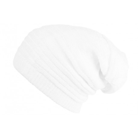 Bonnet Tube blanc Rasta en Laine Tendance et Classe Jaïca BONNETS Nyls Création