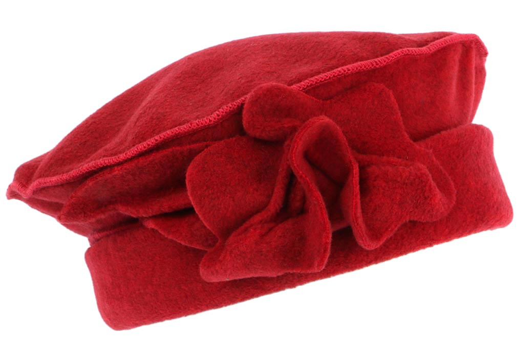 Chapeau d'hiver chaud fushia foncé