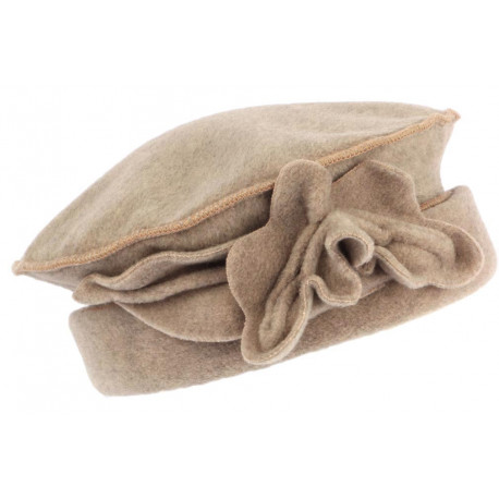 Bonnet Beret Femme Beige Toque en Polaire Deperlante Qualite Chapeliere Nylia CHAPEAUX Léon montane