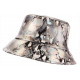 Chapeau Bob de Pluie Argent et Serpent Noir Original Fashion Pytum CHAPEAUX Nyls Création