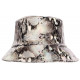 Chapeau Bob de Pluie Argent et Serpent Noir Original Fashion Pytum CHAPEAUX Nyls Création