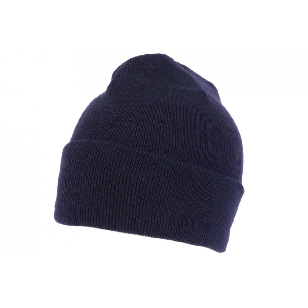 Bonnet homme Bleu marine avec revers Nils