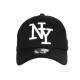 Casquette Enfant Noire et Blanche NY Baseball Wazzy de 7 à 11 ans Casquette Enfant Hip Hop Honour