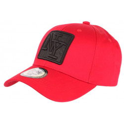 Casquette NY Rouge et Noire Ecusson Fashion Baseball Elkry ANCIENNES COLLECTIONS divers