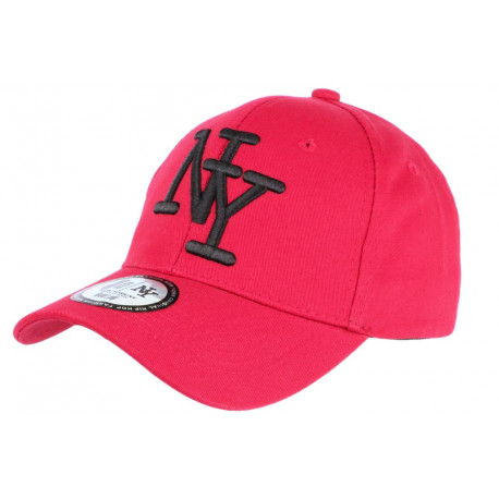 Casquette NY Rouge et Noire Fashion Visiere Baseball Stazky CASQUETTES Hip Hop Honour