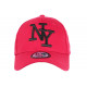 Casquette NY Rouge et Noire Fashion Visiere Baseball Stazky CASQUETTES Hip Hop Honour