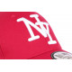 Casquette NY Rouge et Blanche Tendance Visiere Baseball Stazky CASQUETTES Hip Hop Honour