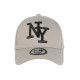 Casquette NY Grise et Noire Tendance Visiere Baseball Stazky CASQUETTES Hip Hop Honour