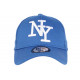 Casquette NY Bleu Roi et Blanche Tendance Visiere Baseball Stazky CASQUETTES Hip Hop Honour